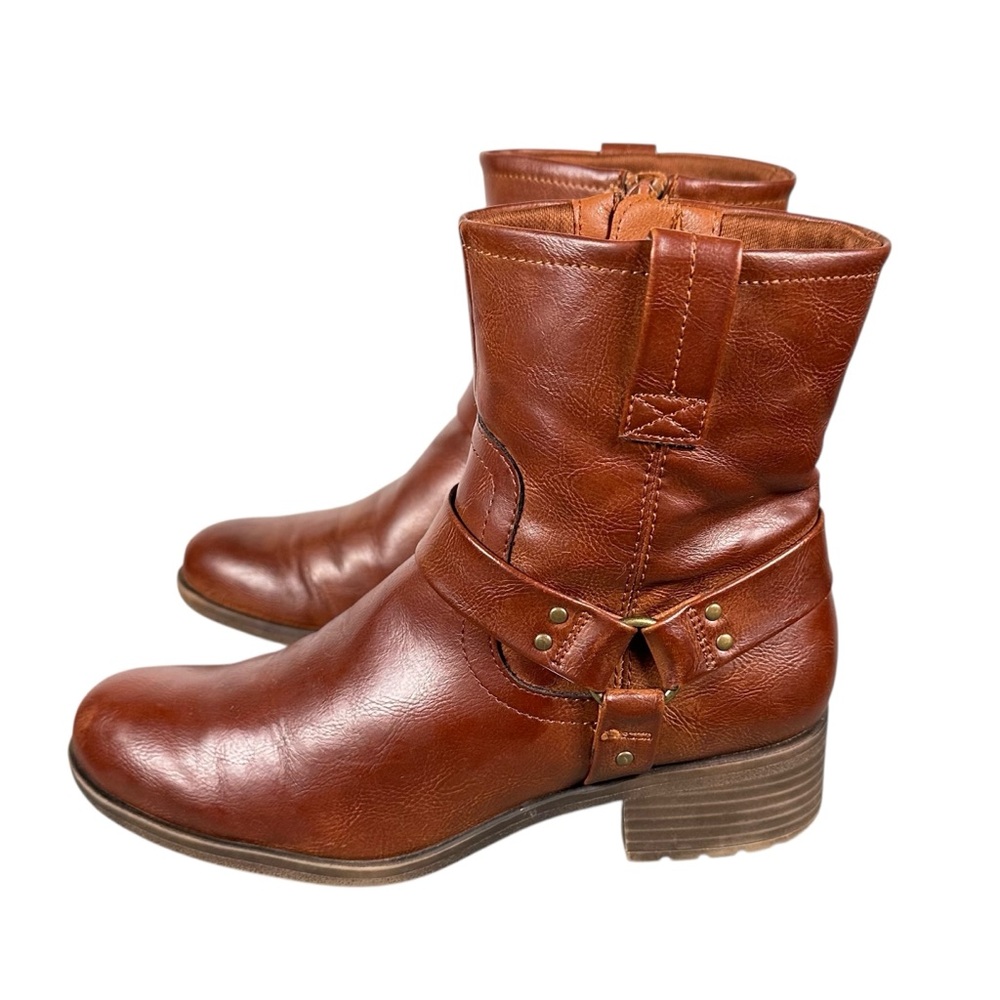 FRYE Elodie Moto Harness Buckle Ankle Boots - Picture 5 of 9